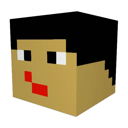 AmazingDud3 Minecraft avatar head, 3D render