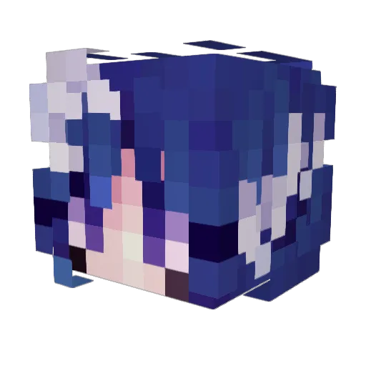 AmazingEri Minecraft avatar head, 3D render