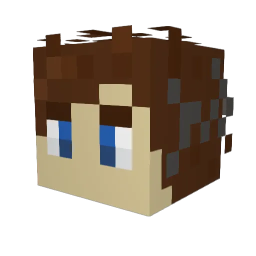 AmazingOnery Minecraft avatar head, 3D render