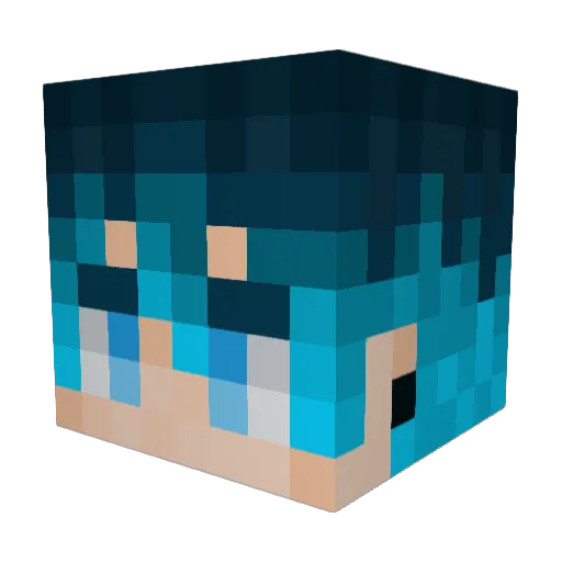 AmazingPK Minecraft avatar head, 3D render