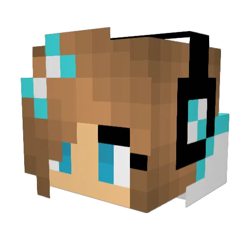 AmazingSause Minecraft avatar head, 3D render
