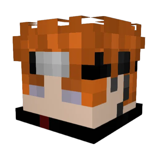Amazingaiden720 Minecraft avatar head, 3D render