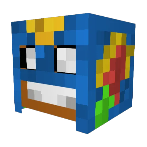 Amazingly_Bob Minecraft avatar head, 3D render