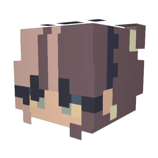 AmazonRonald Minecraft avatar head, 3D render