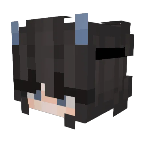 AmazonianHunter Minecraft avatar head, 3D render