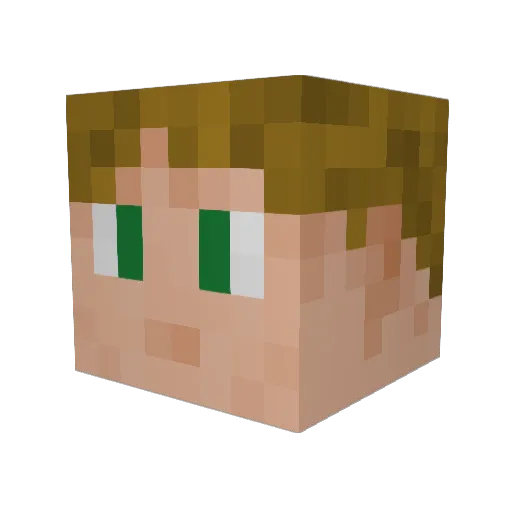 Amb3rJam Minecraft avatar head, 3D render