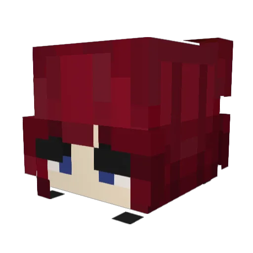 Amb3r_06 Minecraft avatar head, 3D render