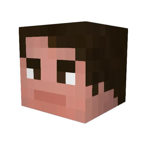 AmbSarek Minecraft avatar head, 3D render
