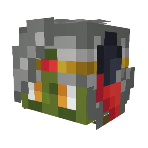 Ambargem Minecraft avatar head, 3D render