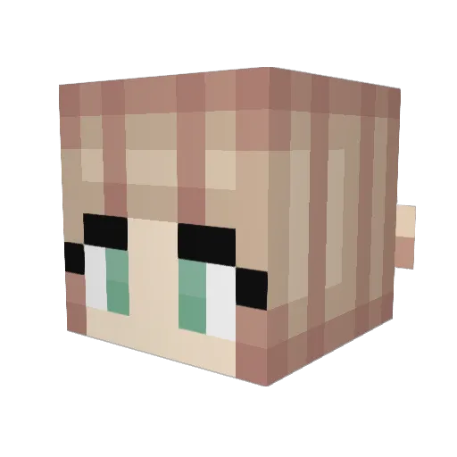 Ambarxnoya Minecraft avatar head, 3D render