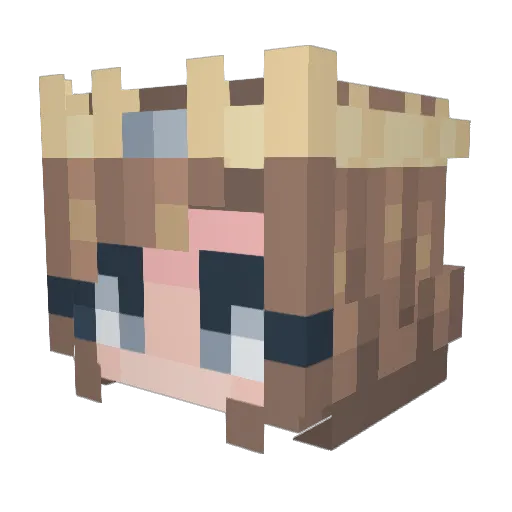 Ambear1 Minecraft avatar head, 3D render