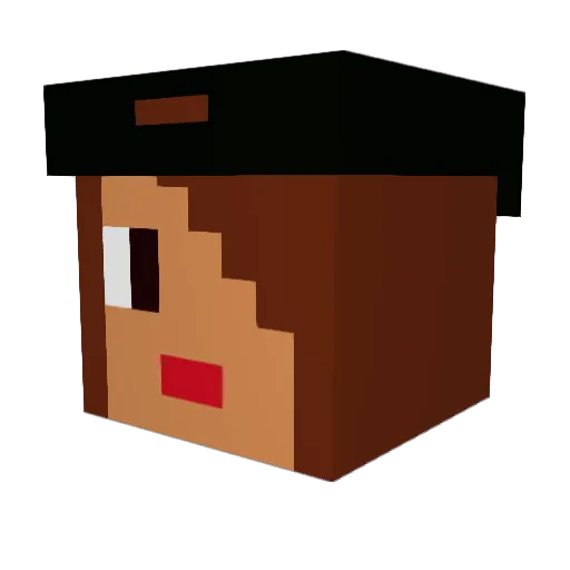 Ambear753 Minecraft avatar head, 3D render