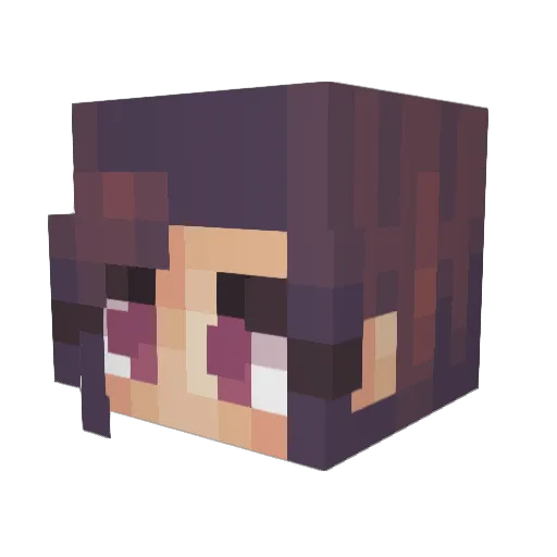 Ambellisa Minecraft avatar head, 3D render