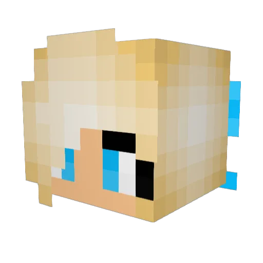 Amber0327 Minecraft avatar head, 3D render