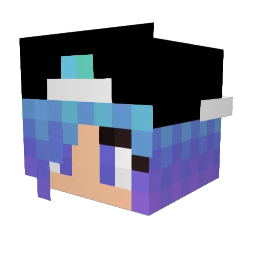Amber1311 Minecraft avatar head, 3D render
