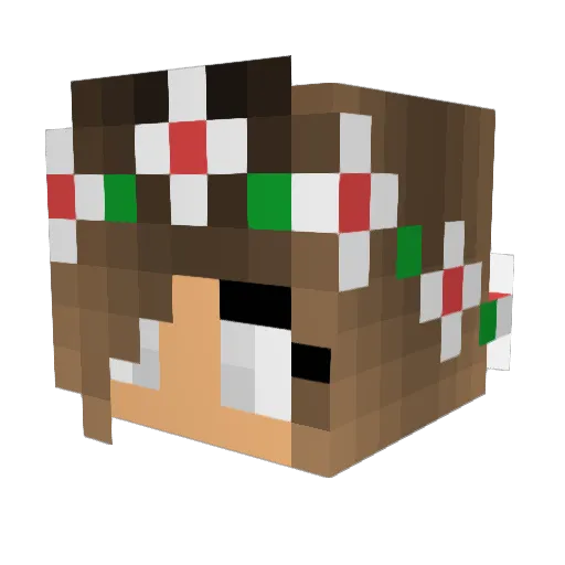 Amber567 Minecraft avatar head, 3D render