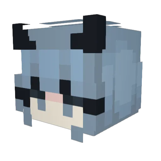 Amber6327 Minecraft avatar head, 3D render
