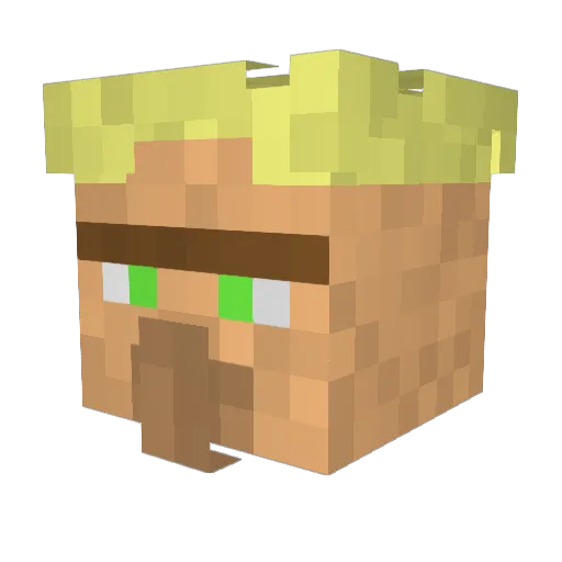 Amber7871 Minecraft avatar head, 3D render