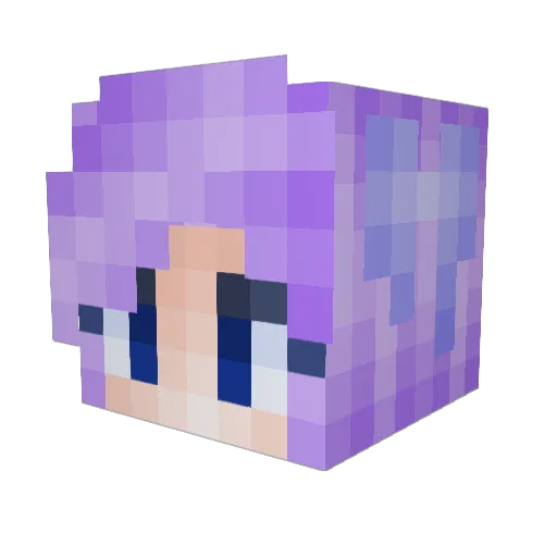 Amber901 Minecraft avatar head, 3D render