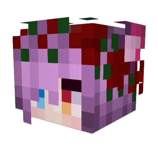 Amber94 Minecraft avatar head, 3D render