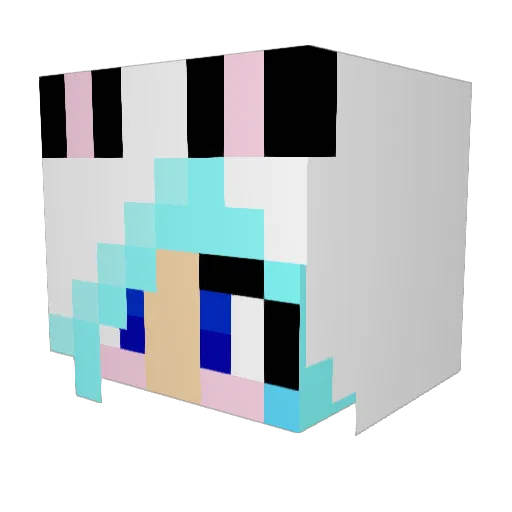 Amber9572 Minecraft avatar head, 3D render