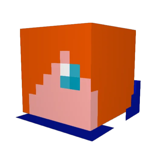 AmberAL2003 Minecraft avatar head, 3D render