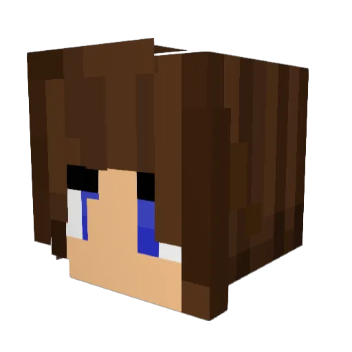 AmberFox8 Minecraft avatar head, 3D render