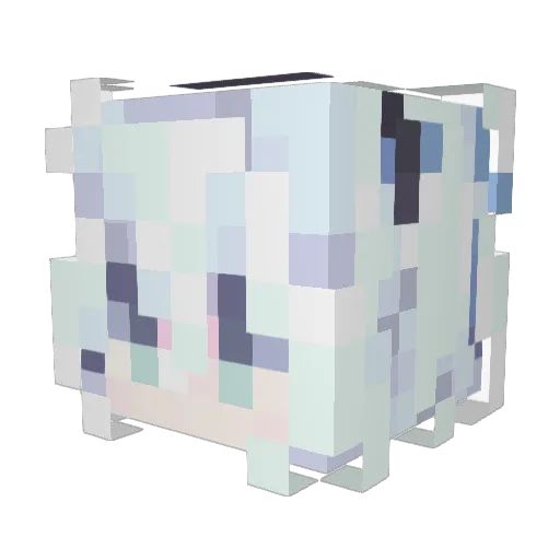 AmberFragment Minecraft avatar head, 3D render
