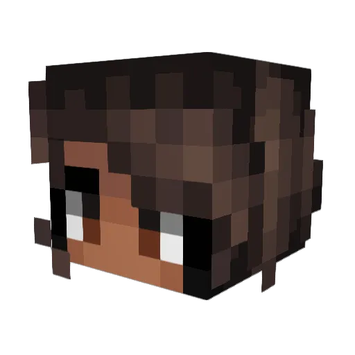 AmberGrave Minecraft avatar head, 3D render