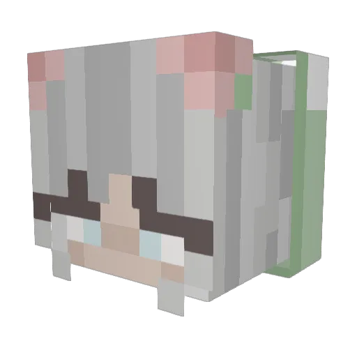AmberJayneMC Minecraft avatar head, 3D render