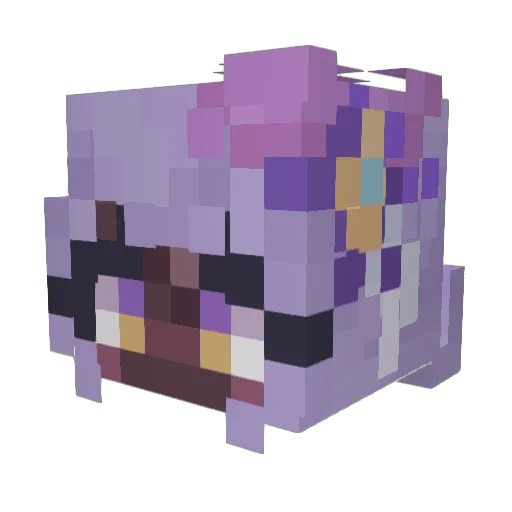 AmberNeptune Minecraft avatar head, 3D render
