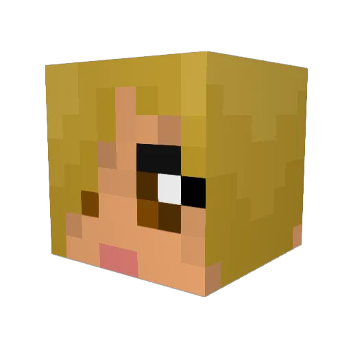 AmberNichole Minecraft avatar head, 3D render
