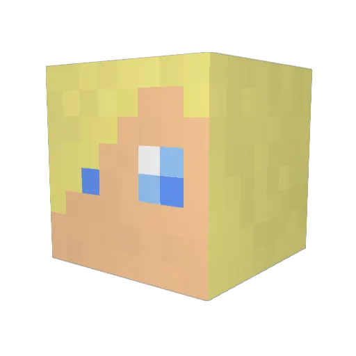 AmberOmnivore Minecraft avatar head, 3D render