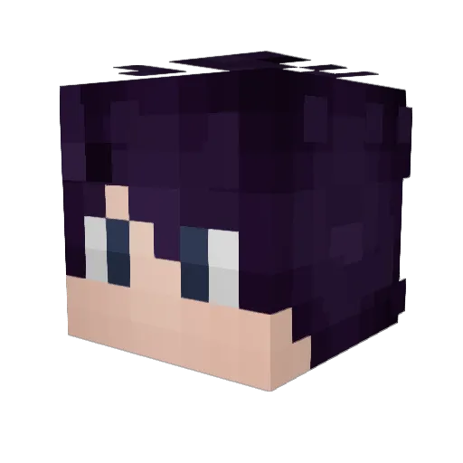 AmberSeahorse Minecraft avatar head, 3D render
