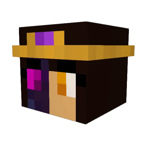 AmberStormBlade Minecraft avatar head, 3D render