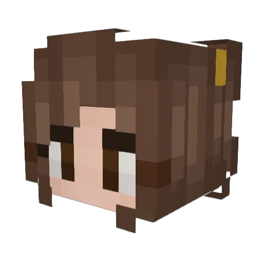 AmberV2006 Minecraft avatar head, 3D render
