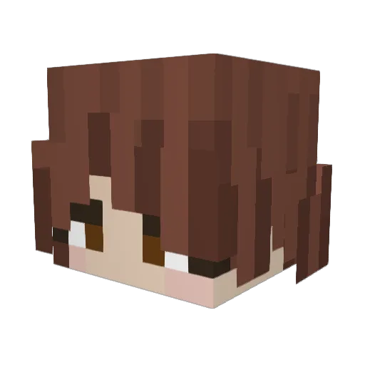 AmberWave Minecraft avatar head, 3D render