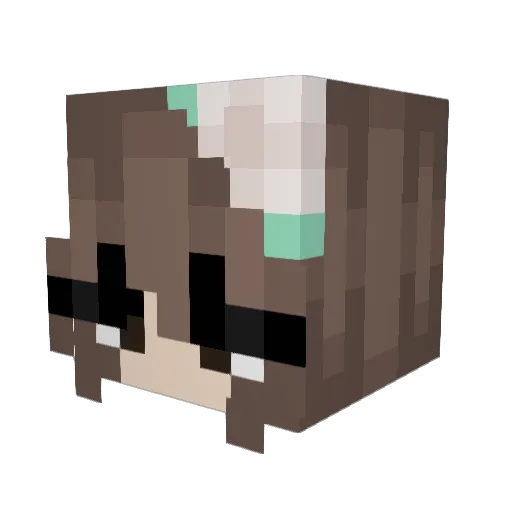Amber_SD Minecraft avatar head, 3D render