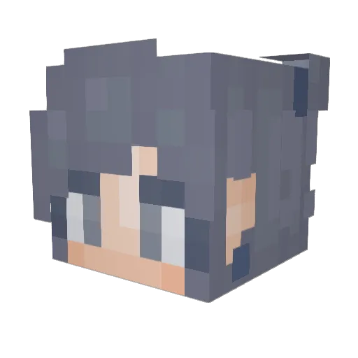 Amber_Zhang Minecraft avatar head, 3D render