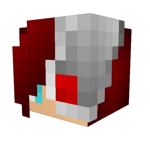 Amberchen Minecraft avatar head, 3D render