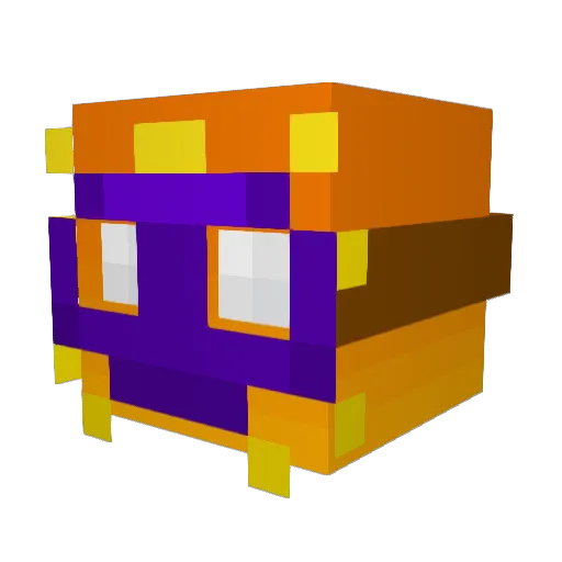 Amberfeather Minecraft avatar head, 3D render
