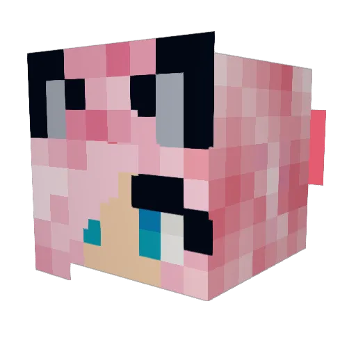 Ambergem262 Minecraft avatar head, 3D render