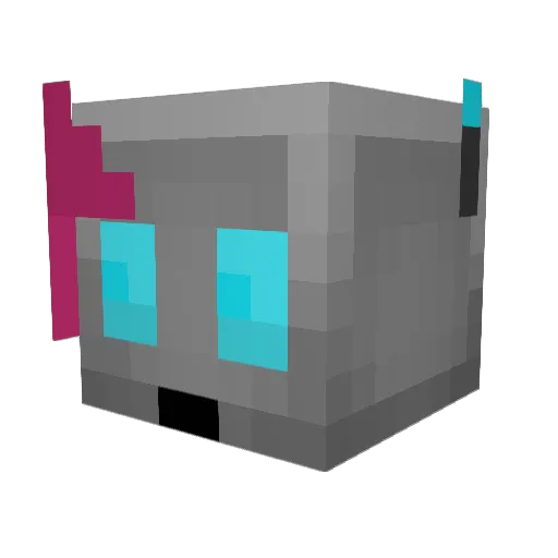 Amberguesas Minecraft avatar head, 3D render