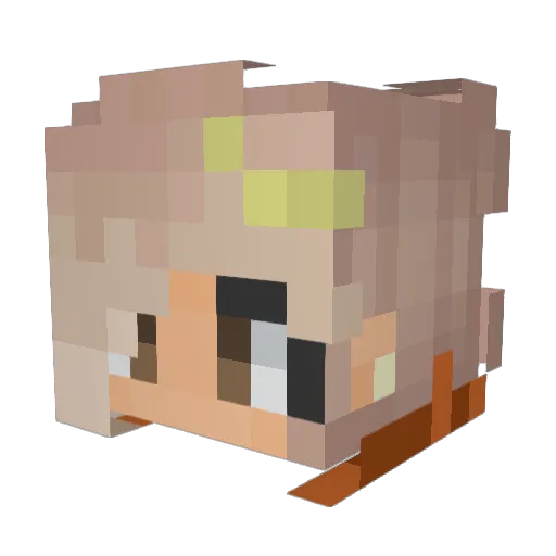 Amberie_ Minecraft avatar head, 3D render