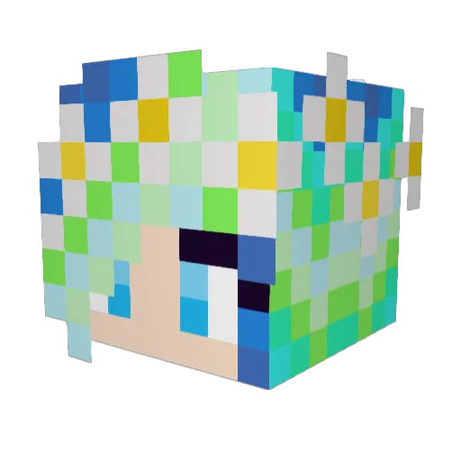 Amberlou247 Minecraft avatar head, 3D render
