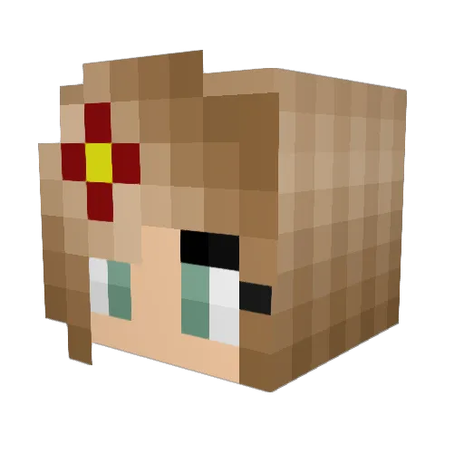 Amberly124 Minecraft avatar head, 3D render