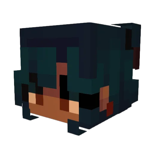 Amberm72 Minecraft avatar head, 3D render