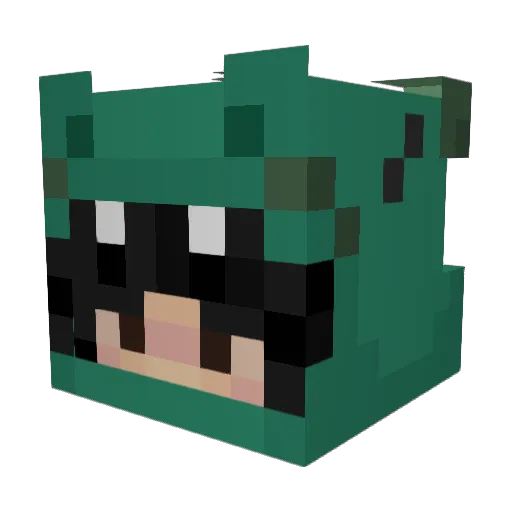 Ambern_Official Minecraft avatar head, 3D render