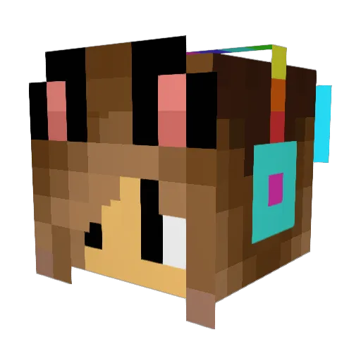 Amberoonio Minecraft avatar head, 3D render