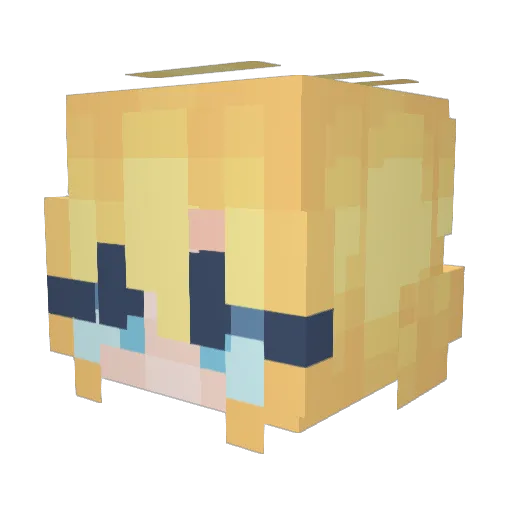 Amberovo Minecraft avatar head, 3D render